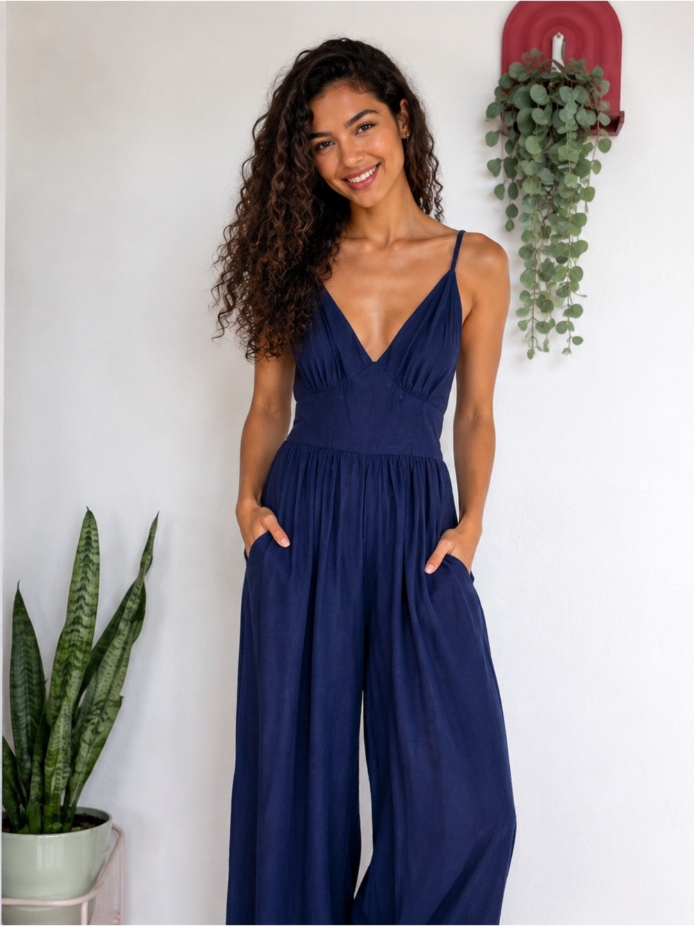 Japna Purple Linen Blend Top - S